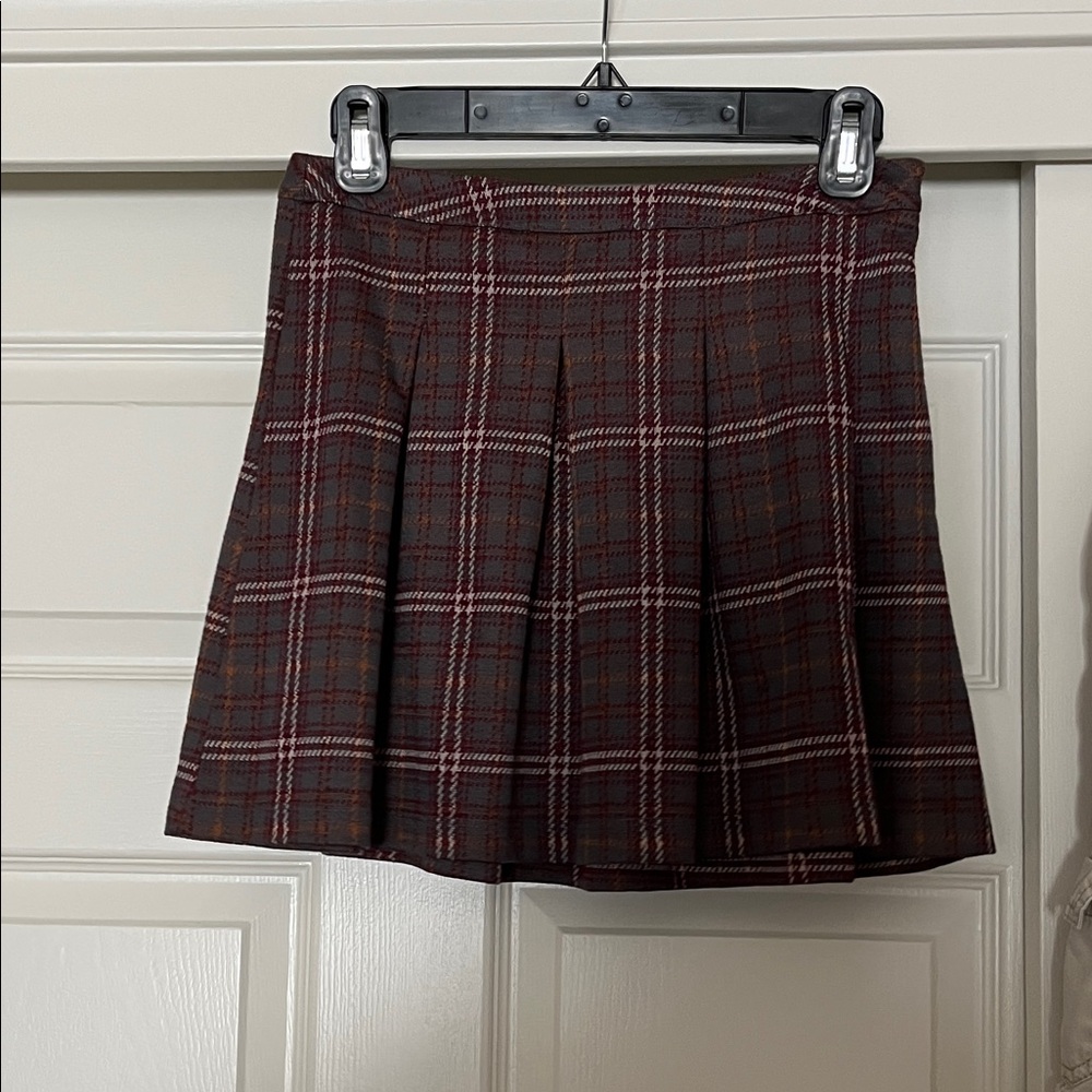 Arizona Jean Company Red and Gray Plaid Mini Skirt